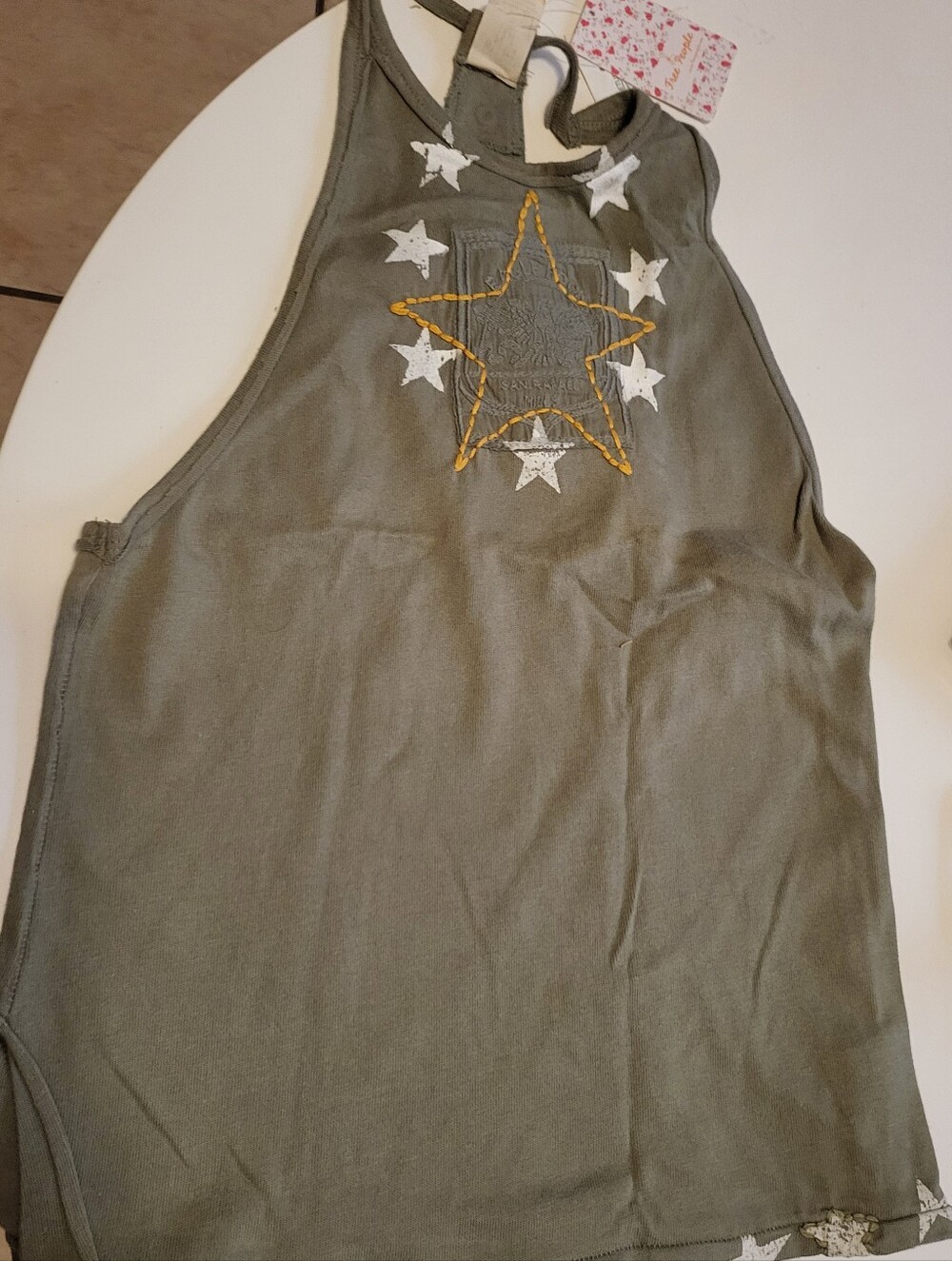 We The Free XS Green Halter Top